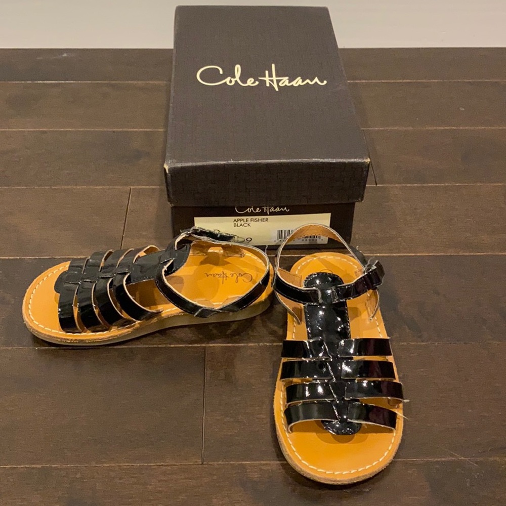 Cole Haan black apple fisher sandal toddler sz 9